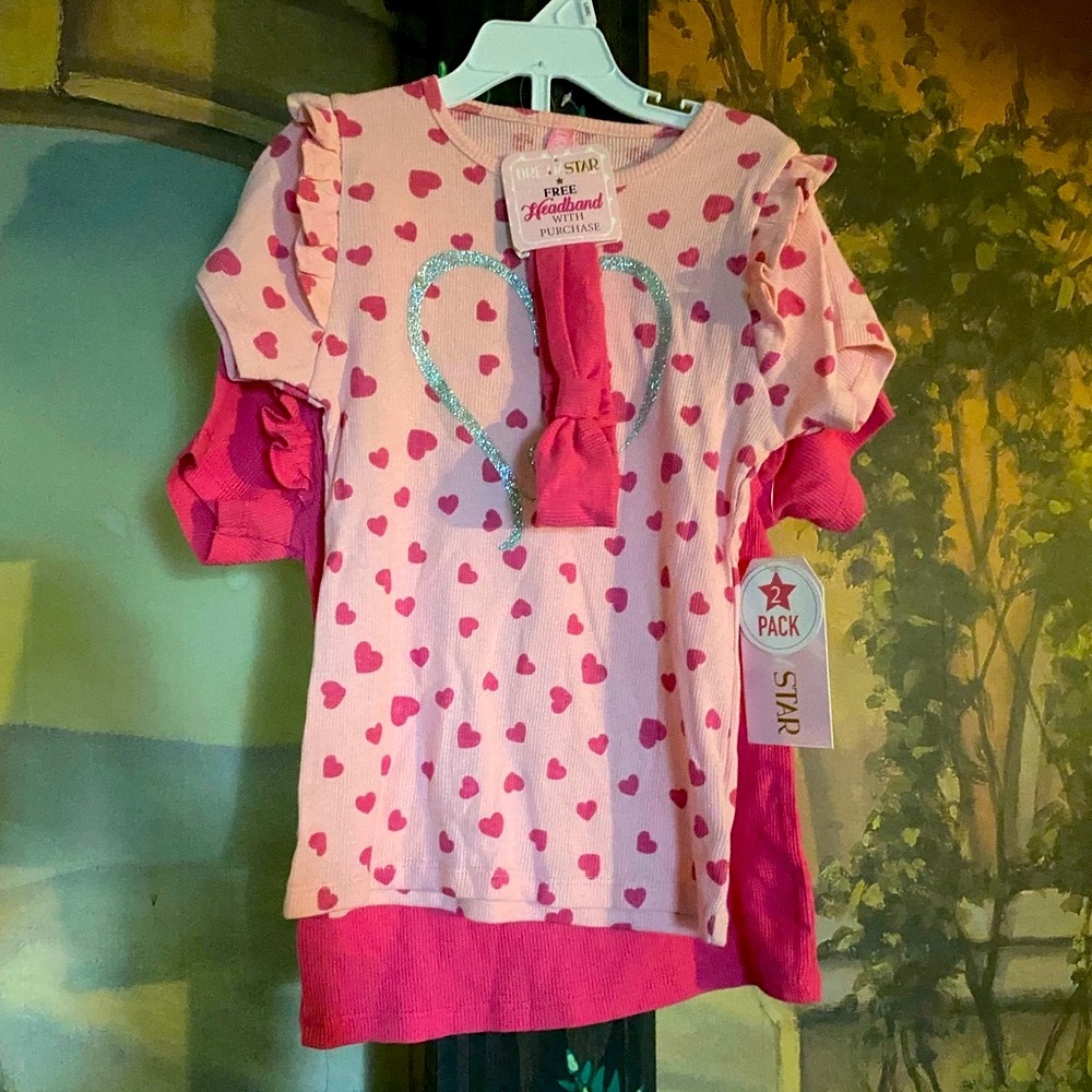 2 piece tshirt set with headband